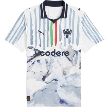(XL, White/Navy) Puma Mens KidSuper 25/26 CF Monterrey Home Jersey