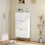 Elegant Three-Drawer Shoe Cabinet - White 4