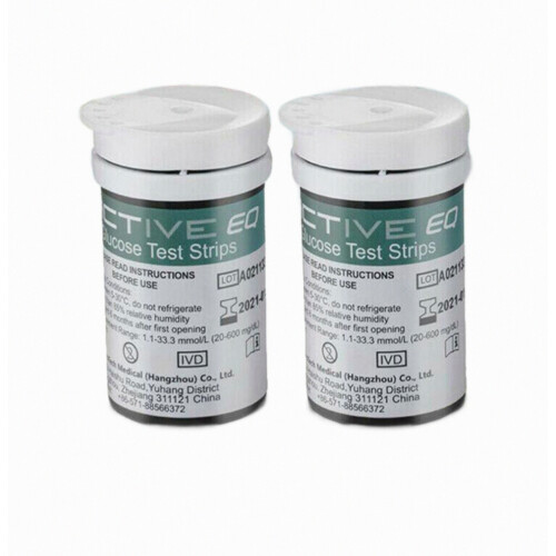 Bandelettes de test de glycémie Exactive EQ sans code et lancettes pour usage quotidien_Conception britannique