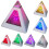 Digital Led Alarm Clock 7 Colors Changing Night Light Time Temperature Display Pyramid Shape Desk Clock New 1
