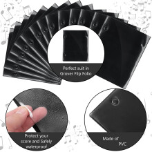 18 Pezzi di Cartelle A Fogli Mobili, Cartelle Musicali In PVC Impermeabili, Porta Spartiti A Doppia Faccia (Doppia Faccia)