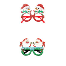 Set van 2 kerstbrillen met grappige details - Feestelijke kerstman- en rendierbrillen voor volwassenen en kinderen, perfect v
