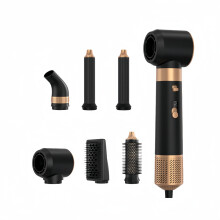 6-in-1 Haarstyler Pro, Upgrade Air Styler 60000RPM Föhnborstel, Magische Krultang voor Links & Rechts, Multi-Styler voor het