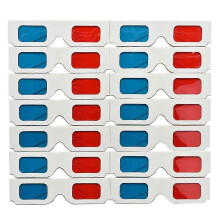 50 stuks 3D-brillen met papieren montuur, stereobrillen met rode en blauwe lenzen, geschikt voor bioscoop en filmtheater - YX