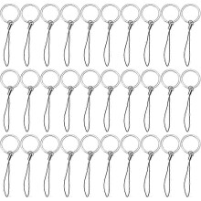 Sleutelhangers met open ring en nylon koordjes voor USB-sticks, MP3- en MP4-spelers, sleutelzoekers en ID-kaarten - 30 stuks_