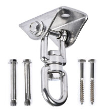 Plafondhaak van roestvrij staal met een draagvermogen van 450 kg en 360 draaibaar, inclusief schroef voor montage op beton
