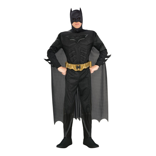 Batman (XL, Black) Batman Mens Deluxe Costume 2