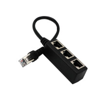 RJ45 Ethernet-liittimen jakaja 1–3 pistorasiaan, internet-kaapeli, 5, 6, 7 -sovitin – YXY