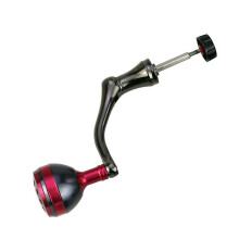 (S, Red) Folding All Metal Rocker Arm Power Knob Handle for Spinning Fishing Reel NEW