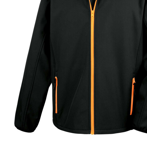 Result (3XL, Black / Orange) Result Mens Core Printable Softshell Jacket 2
