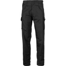 Mil-Com Men's Black Solid Flat Front Cargo Trousers 34"W