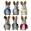 (6pcs, 6pcs) Wool Felt Rabbit With Balloons Easter Decorations Hanging Bunny- C4P2 1
