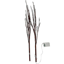 (1set, White) Beleuchtete braune Weidenzweige mit LED Beleuchtung Timer Baum I6R9