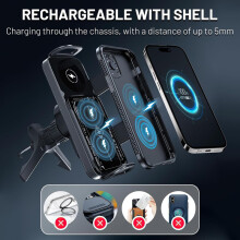 2-in-1 Auto Rotating Phone Holder and Car Charger with Air Vent Mount for Compatible Devices