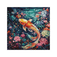 Kit de broderie - LUCA-S - La vie marine - 25x25 cm - Toile Aida 16 - 60 couleurs