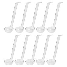 10 Piezas 7,8 Pulgadas 1 Oz CucharóN PequeñO Transparente CucharóN para Salsa Manejar Largo PláStico Ponchera CucharóN Cucharas para Servir