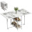 Four-Person Drop Leaf Table - White 1