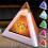 Digital Led Alarm Clock 7 Colors Changing Night Light Time Temperature Display Pyramid Shape Desk Clock New 2