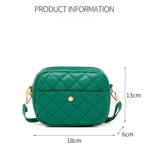 O presente de Natal perfeito: Bolsa transversal elegante e acolchoada com bordado - Porta-celular em couro caviar fosco para 1