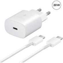 Pack chargeur USB-C - ZSONIX - iPhone 15 (série) - Charge rapide 20W - Câble USB-C 1 m nylon - Blanc