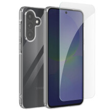 Pack Coque et Verre Trempé pour Galaxy A37 Protection Intégrale Antichoc Mayaxess Transparent