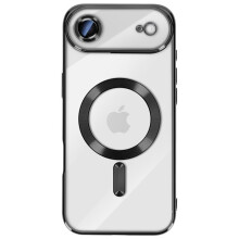 Coque Magsafe - AVIZAR - iPhone Air - Contour Chromé Noir - Protection Élégante - Souple