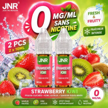 JNR - E-liquide Strawberry Kiwi 0MG/ML - Sans Nicotine - Fraise &amp; Kiwi - Lot de 2 x 10ML