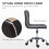 Vinsetto HOMCOM Armless Mid-Back Adjustable Office Chair with 360 Swivel Black 6