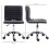 Vinsetto HOMCOM Armless Mid-Back Adjustable Office Chair with 360 Swivel Black 4