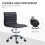 Vinsetto HOMCOM Armless Mid-Back Adjustable Office Chair with 360 Swivel Black 7