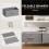 TV Stand Cabinet with 2 Foldable Drawers - White 6