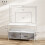 TV Stand Cabinet with 2 Foldable Drawers - White 5