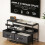 TV Stand Cabinet with 2 Foldable Drawers - Black 7