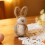 (1pcs, Gray) Wool Felt Rabbit With Balloons Easter Decorations Hanging Bunny- C4P2 2