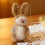 (1pcs, Gray) Wool Felt Rabbit With Balloons Easter Decorations Hanging Bunny- C4P2 4