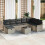VidaXL vidaXL Gartensofa-set 9 stk. Hellgrau Poly-Rattan 1