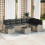 VidaXL vidaXL Sofa Set 9 Stk. Hellgrau Poly-Rattan 1