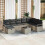 VidaXL vidaXL Sofa Set 9 stk. 8-Sitzanzahl Hellgrau Poly-Rattan 1