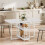 Four-Person Drop Leaf Table - White 4
