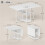 Four-Person Drop Leaf Table - White 5