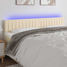 vidaXL LED Kopfteil Creme 180x5x78/88 cm Stoff