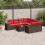 VidaXL vidaXL 9-teiliges Gartensofa-Set mit Kissen, braun, Polyrattan 1