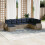 VidaXL vidaXL 8-teiliges Gartensofa-Set mit Kissen, grau, Polyrattan 1