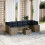 VidaXL vidaXL 8-teiliges Gartensofa-Set mit Kissen, grau, Polyrattan 1
