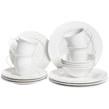 Set of 16 Dinnerware ELDERBERRY Porcelain White