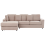 Beliani Corner Sofa KOHLO Fabric Taupe Right Hand 1