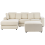 Beliani Corner Sofa KOHLO with Ottoman Fabric Light Beige Right Hand 1