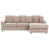 Beliani Corner Sofa 4 Seater KOHLO Fabric Taupe Left Hand 1