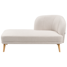 Right-Hand Chaise Longue TANLAY Fabric Light Beige