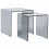 Beliani Set of 2 Side Tables KENDALL Tempered Glass Black 1